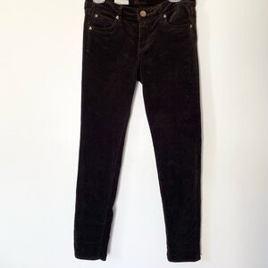 Kut from the Kloth Chocolate Velour Skinny Jeans Size 4